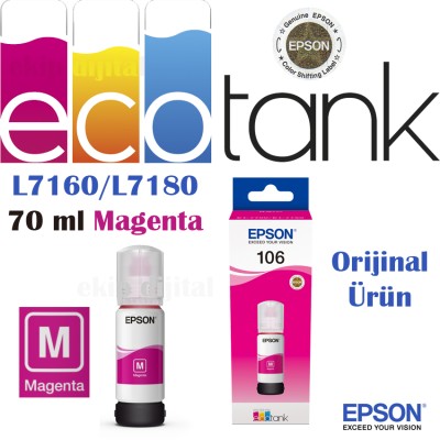 Epson EcoTank 106M - Magenta (Eflatun) Mürekkep
