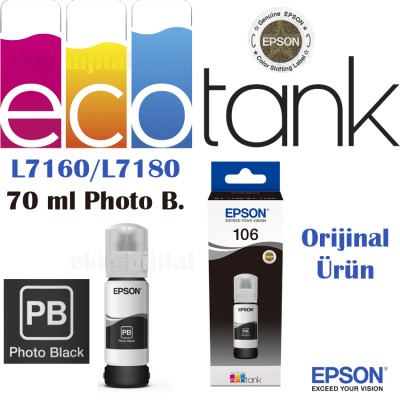 Epson EcoTank 106PB - Photo Black (Foto Siyah) Mürekkep