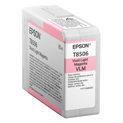 Epson T8506 SureColor Vivid Light Magenta Renk Mürekkep Kartuş (80ml)