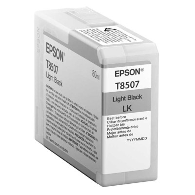 Epson T8507 SureColor Light Black Renk Mürekkep Kartuş (80ml)