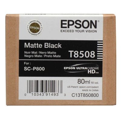 Epson T8508 SureColor Matte Black Renk Mürekkep Kartuş (80ml)